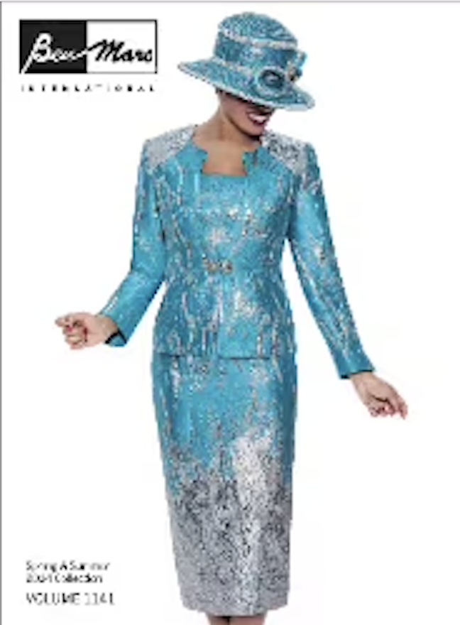 Ben Marc New 2024 Womens Church Suits with hats