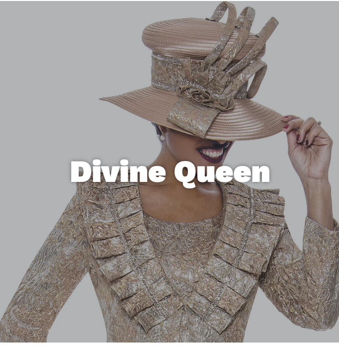 "Embrace royal elegance with Divine Queen Church Suits: Where every suit is a testament to grace."