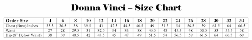 Lily And Taylor Size Chart