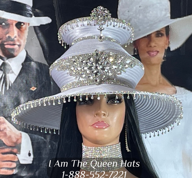 "Elegant woman wearing a sophisticated church hat, blending tradition with modern style."
