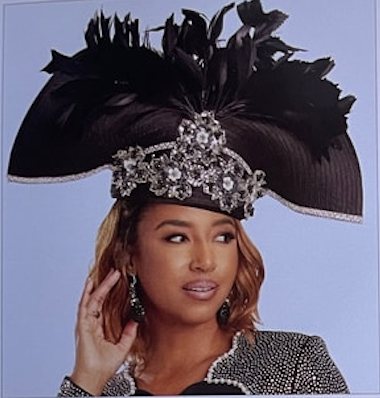 An elegant Donna Vinci hat, beautifully crafted, featuring detailed embellishments, perfect for adding a touch of class to any outfit."